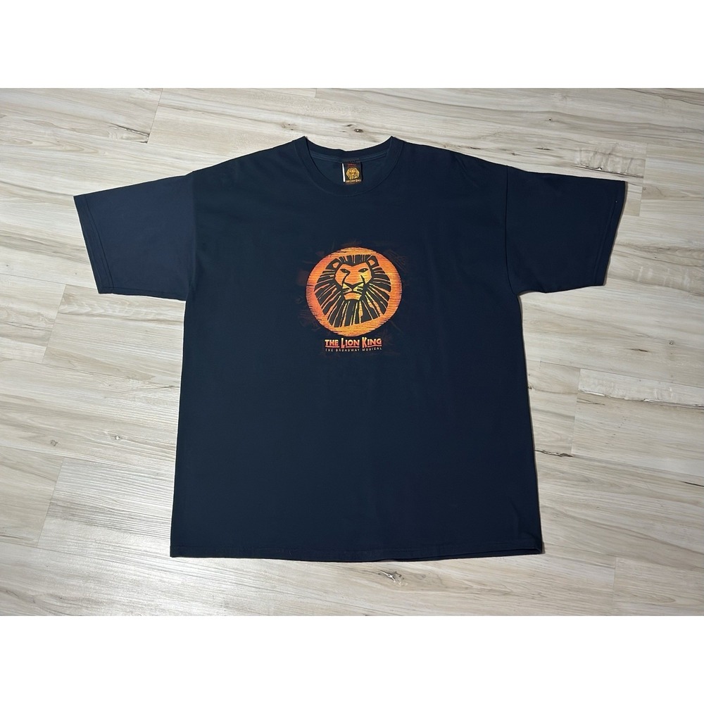 Vintage Disney Presents The Lion King The Bradway Musical Black Shirt Size XL